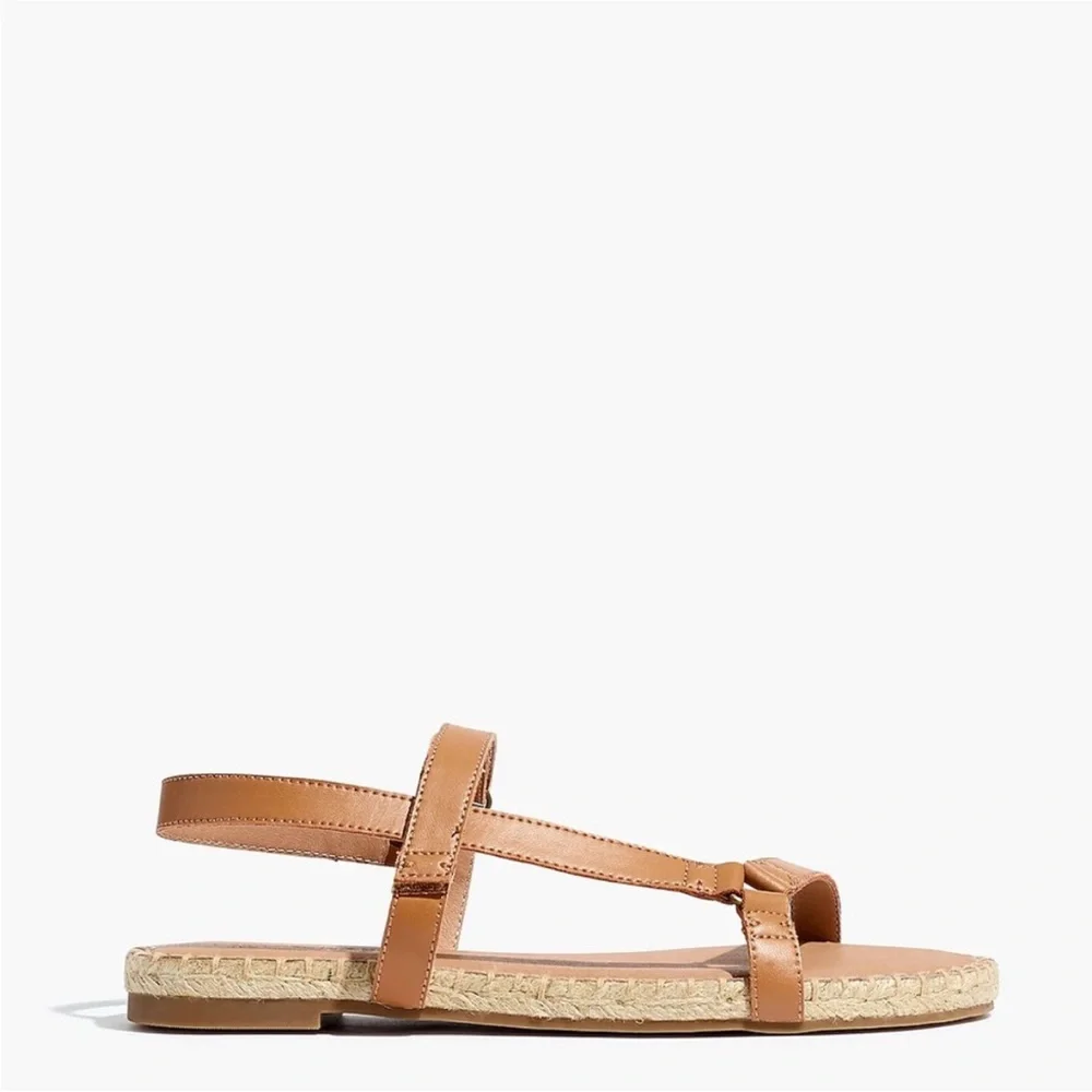Madewell Hallie Espadrille Sandals Size 6.5 Desert Camel